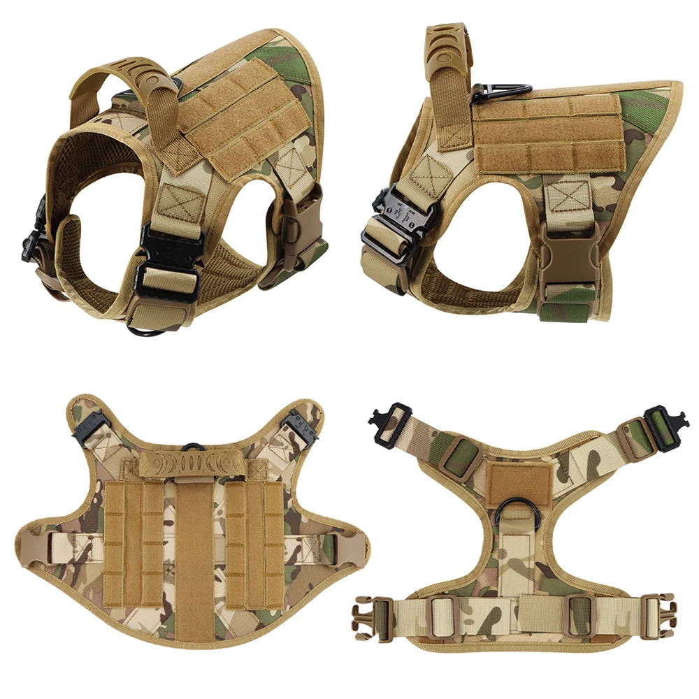 PETRAVELCN Tactical Dog Harness Leash Set for Training