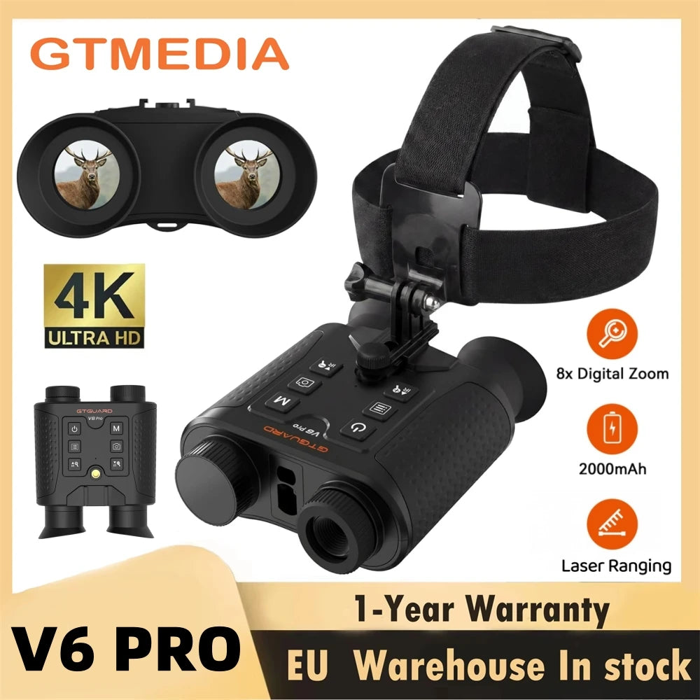 GTMEDIA V6 PRO 4K Night Vision Binoculars With Digital Zoom