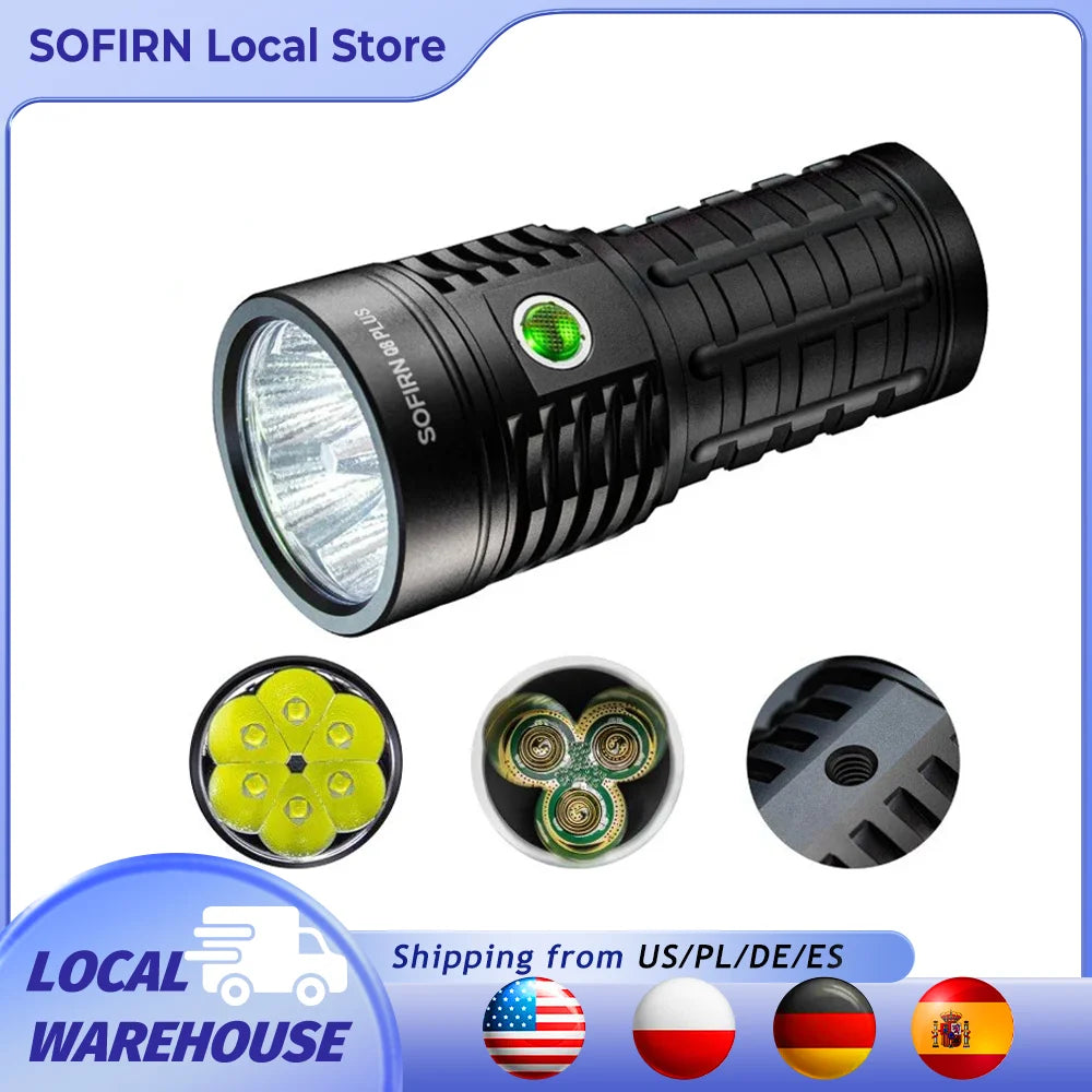 Sofirn Q8 Plus USB C Rechargeable LED Flashlight 16000lm