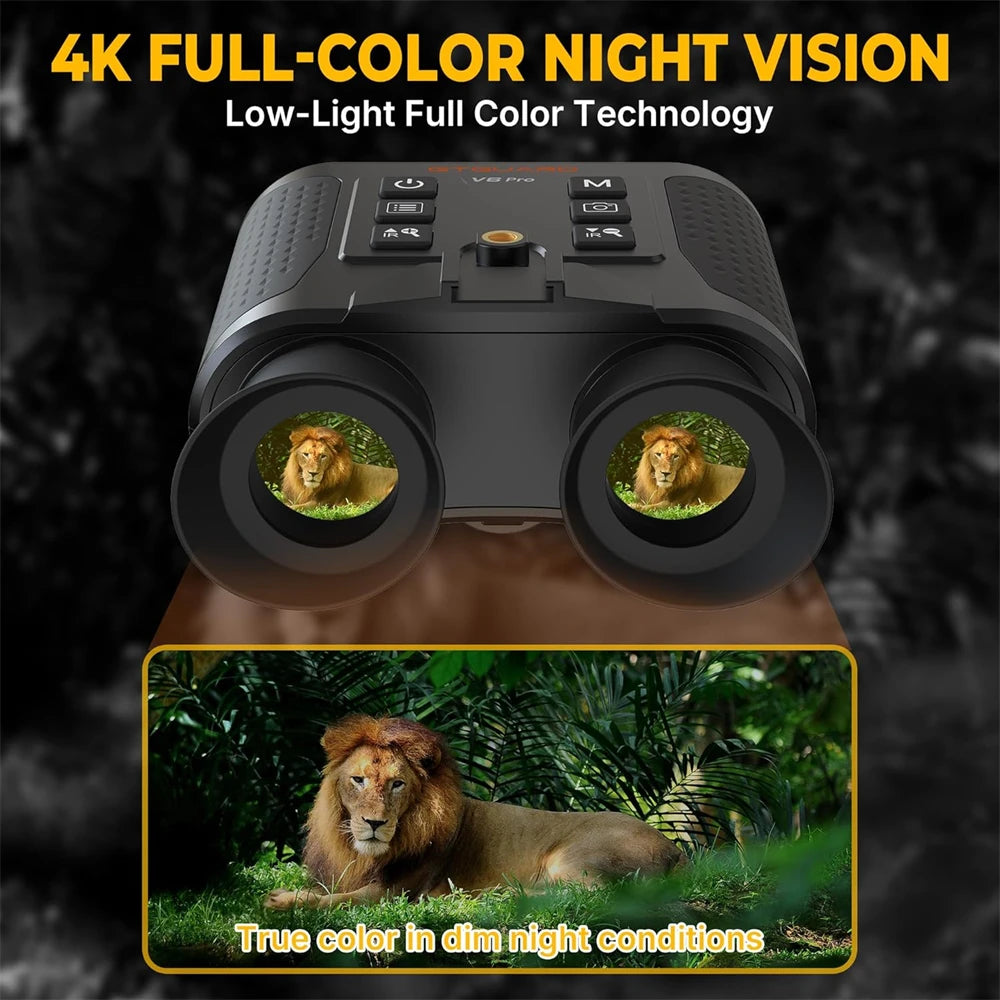 GTGUARD Infrared 4K Night Vision Binoculars For Hunting 8x Zoom
