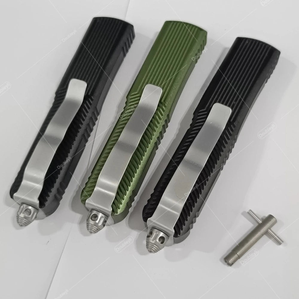 Compact D2 Steel Pocket Knife With Aluminum Alloy Handle