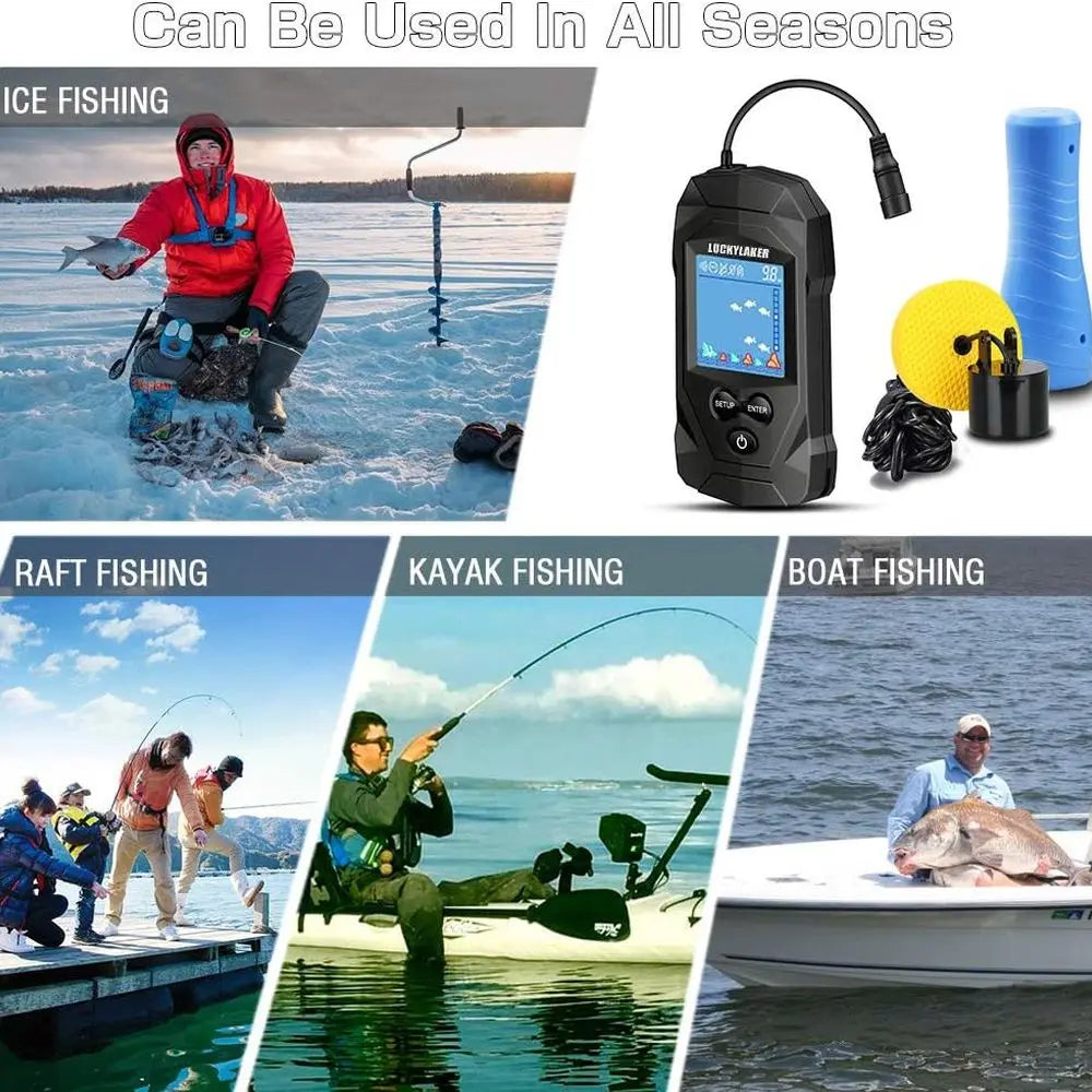 Portable Handheld Ice Fishing Fish Finder With LCD Display Monitor