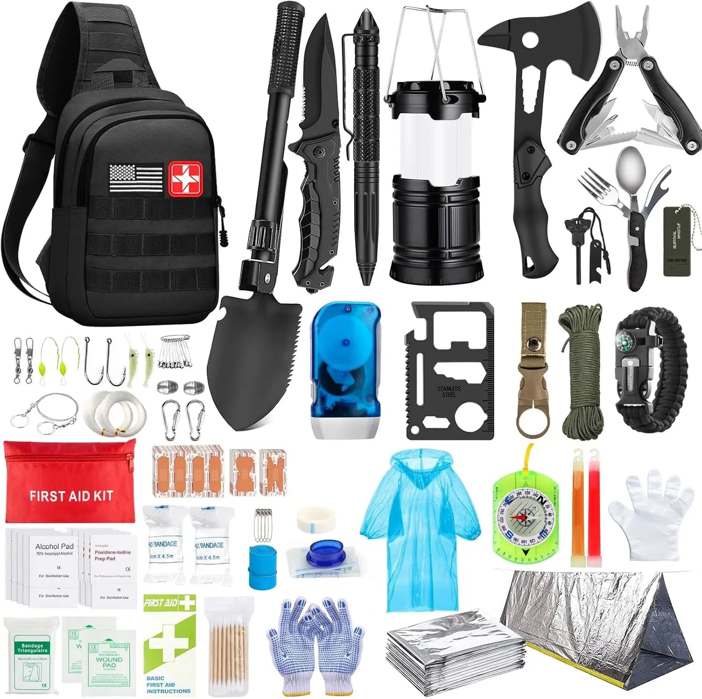 Emergency Survival Kit 151 Piece First Aid And Outdoor Gear