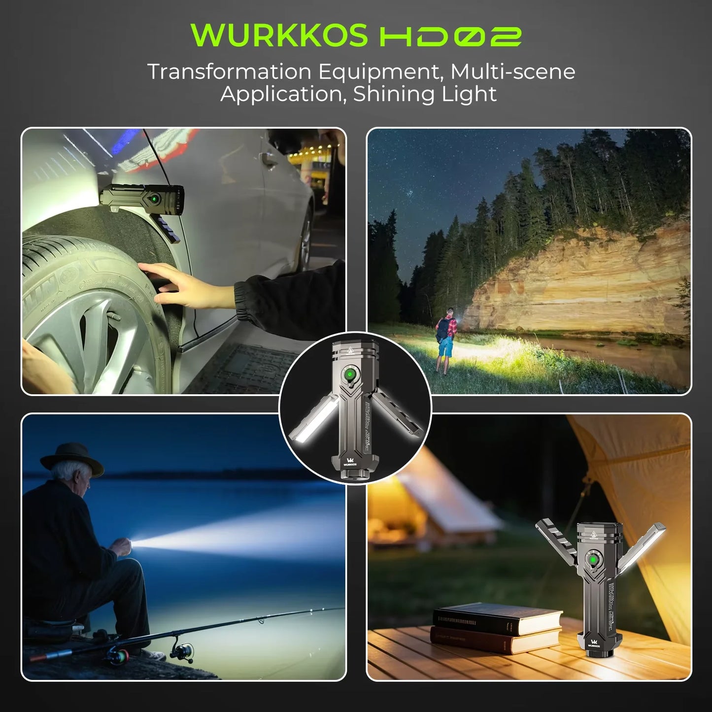 Wurkkos HD02 LED Camping Lamp Rechargeable Portable Outdoor Searchlight