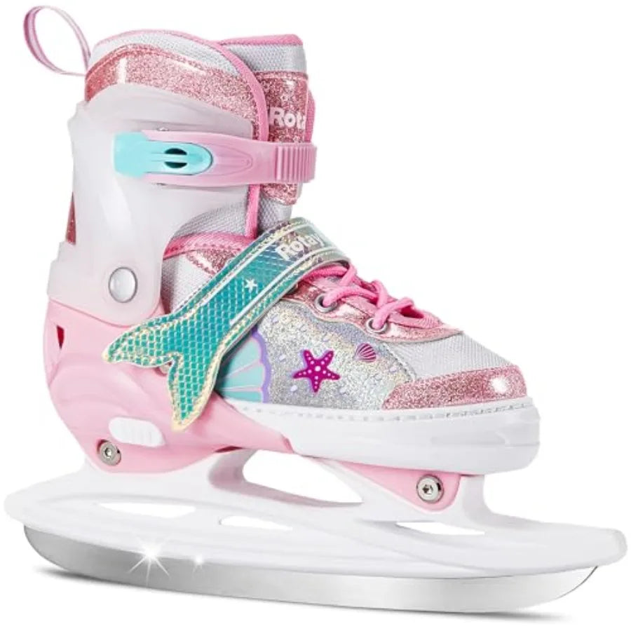 Mermaid Tail Adjustable Ice Skates for Girls and Youth