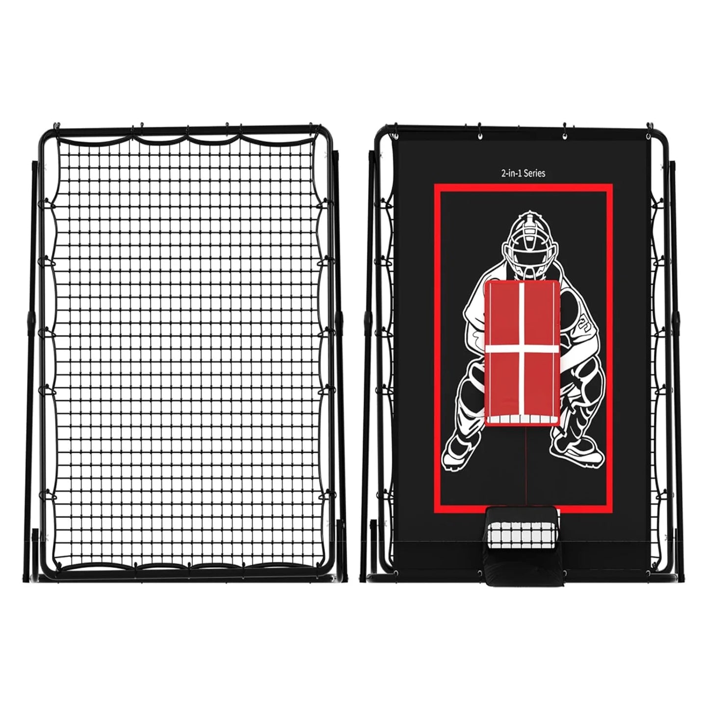 HiMISS Baseball Pitching and Rebounder Net 2 in 1 Trainer