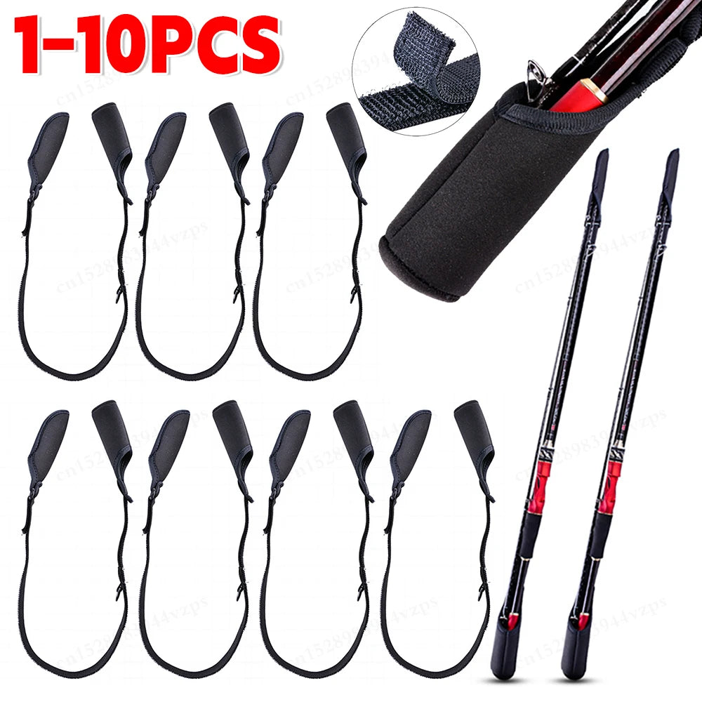 Fishing Rod Protection Sleeves Bundle With Adjustable Straps
