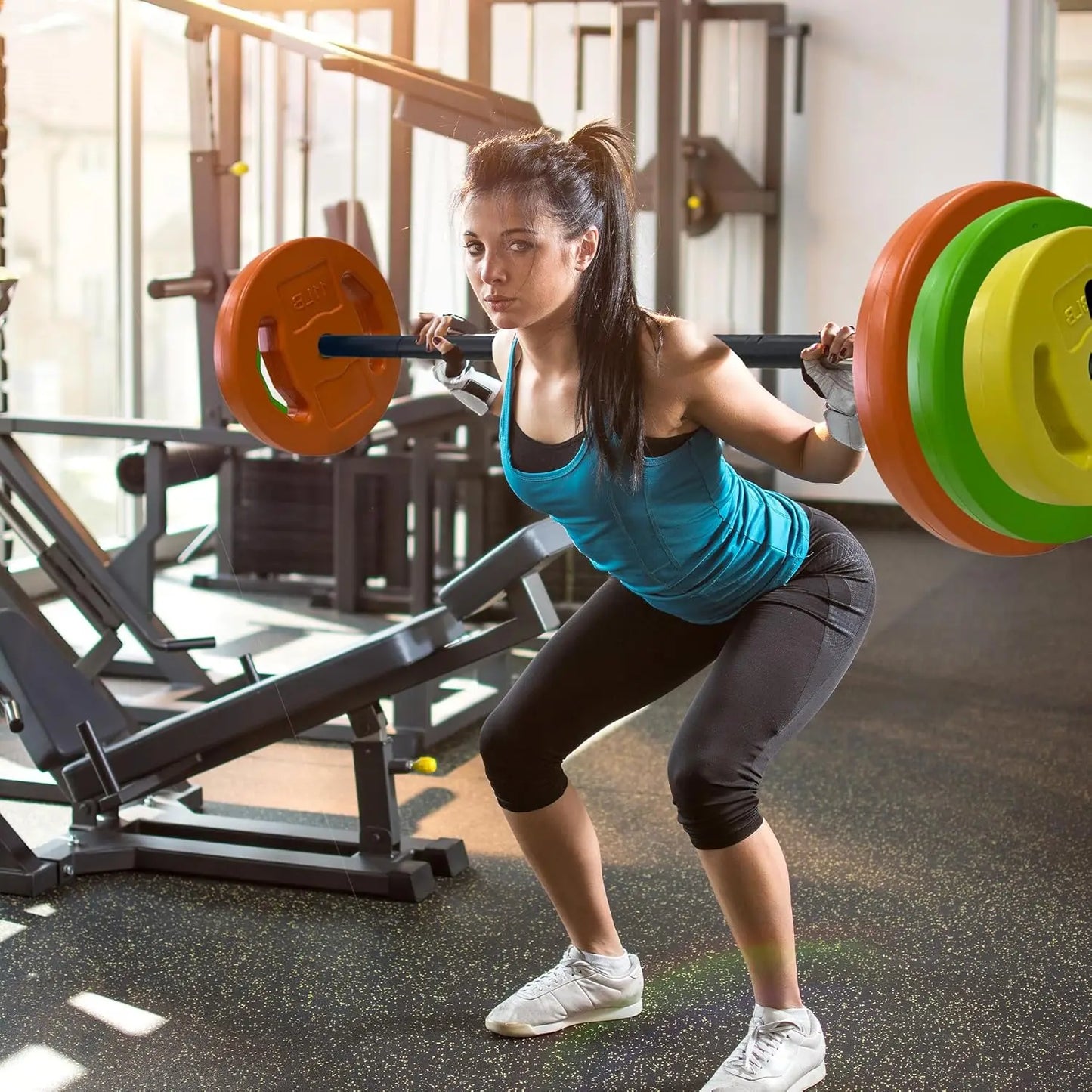 HiMISS Adjustable Barbell Weight Set for Home and Gym Training