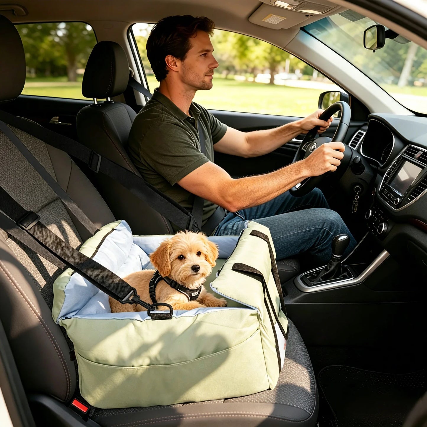 BINGOPAW Dog Car Seat For Small Dogs Washable Booster Carrier