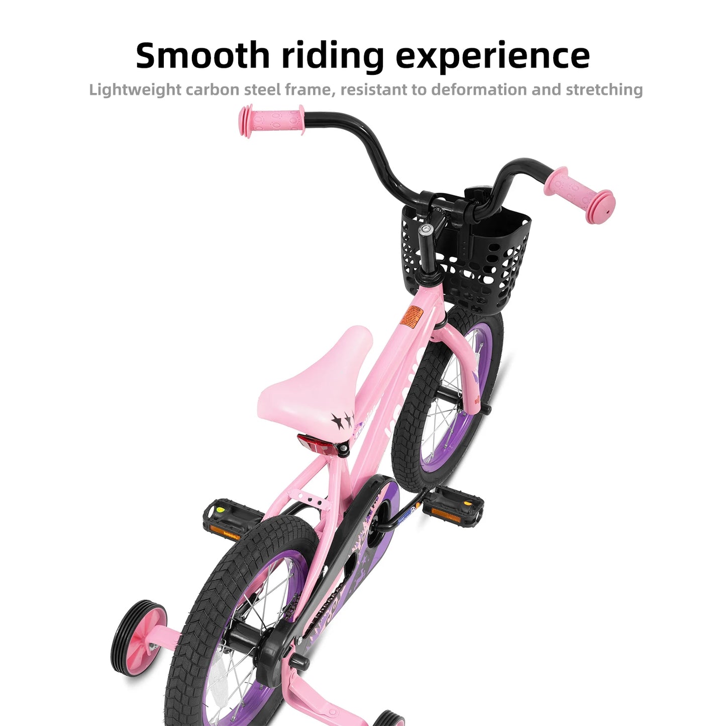 JOYSTAR Kids Bike For Girls With Training Wheels Basket
