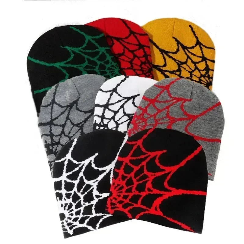Cartoon Spider Embroidered Knitted Winter Beanie Hat