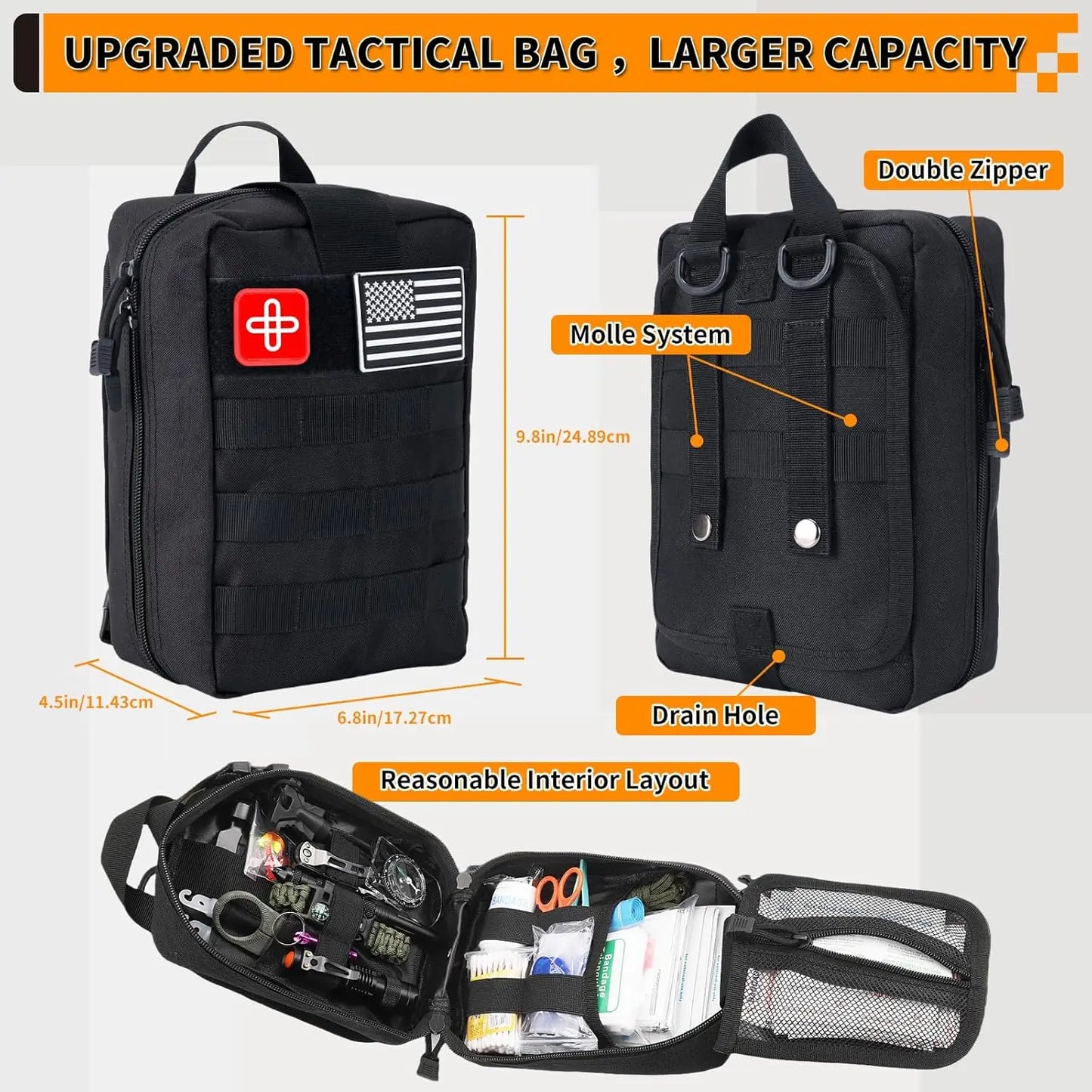 252-Piece Emergency Survival Kit With MOLLE Bag