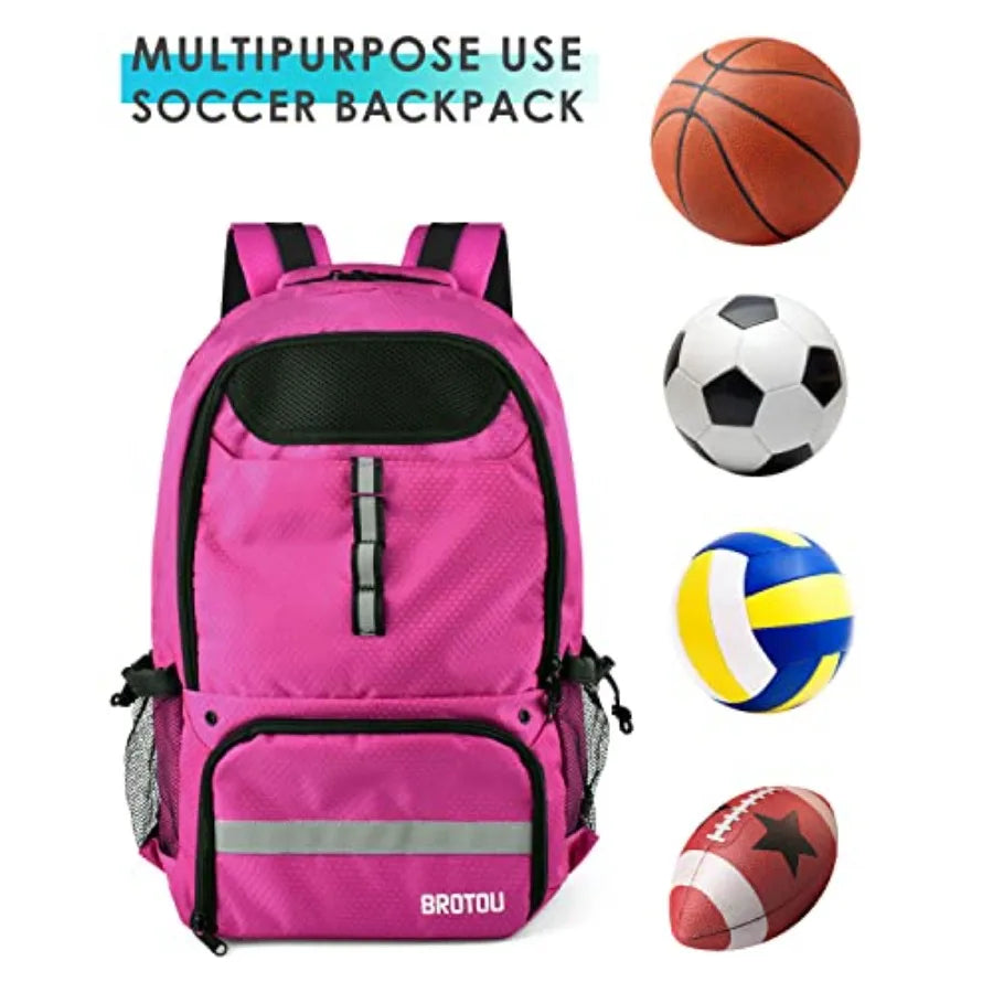 Soccer Sports Backpack With Ball Holder And Shoe Compartment