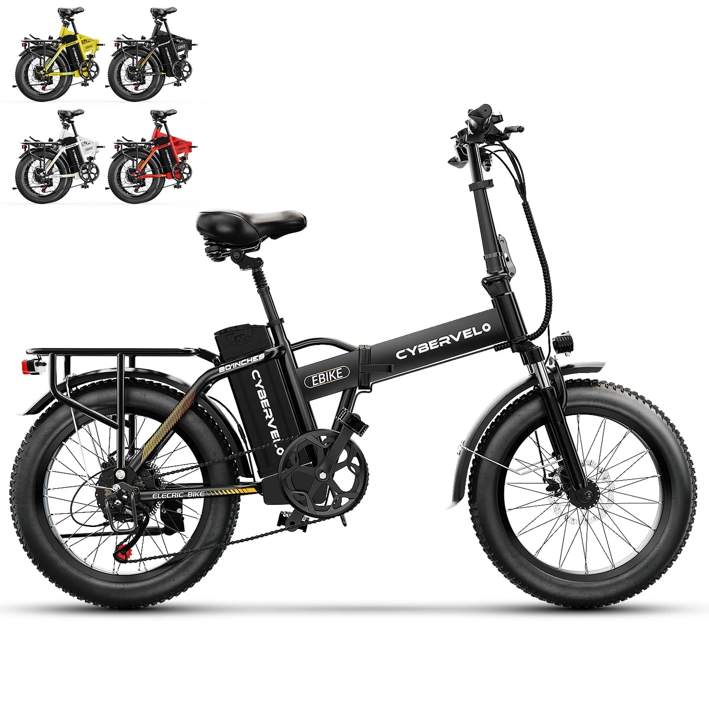 CYBERVELO EK4 Folding 1000W Electric Bike All Terrain 48V Battery