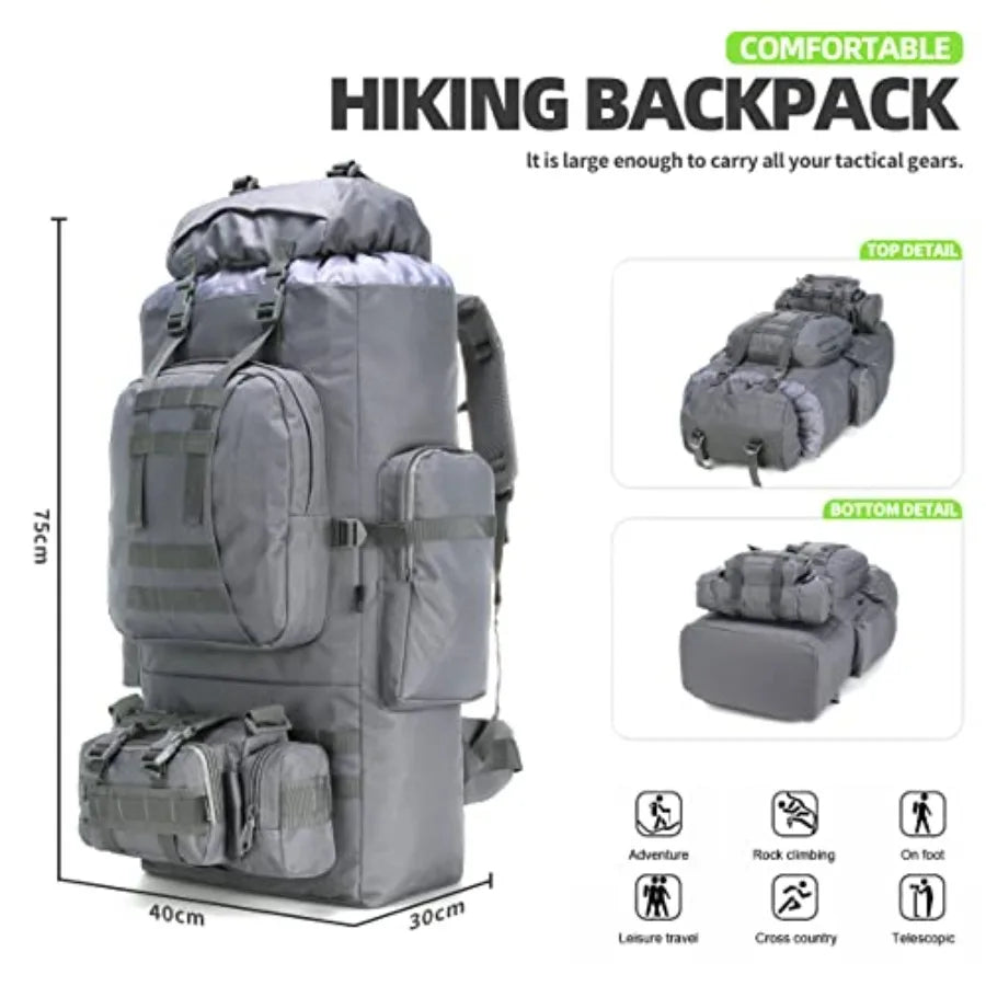 Molle Rucksack Camping Backpack For Hiking Daypack Durable Outdoor Gear