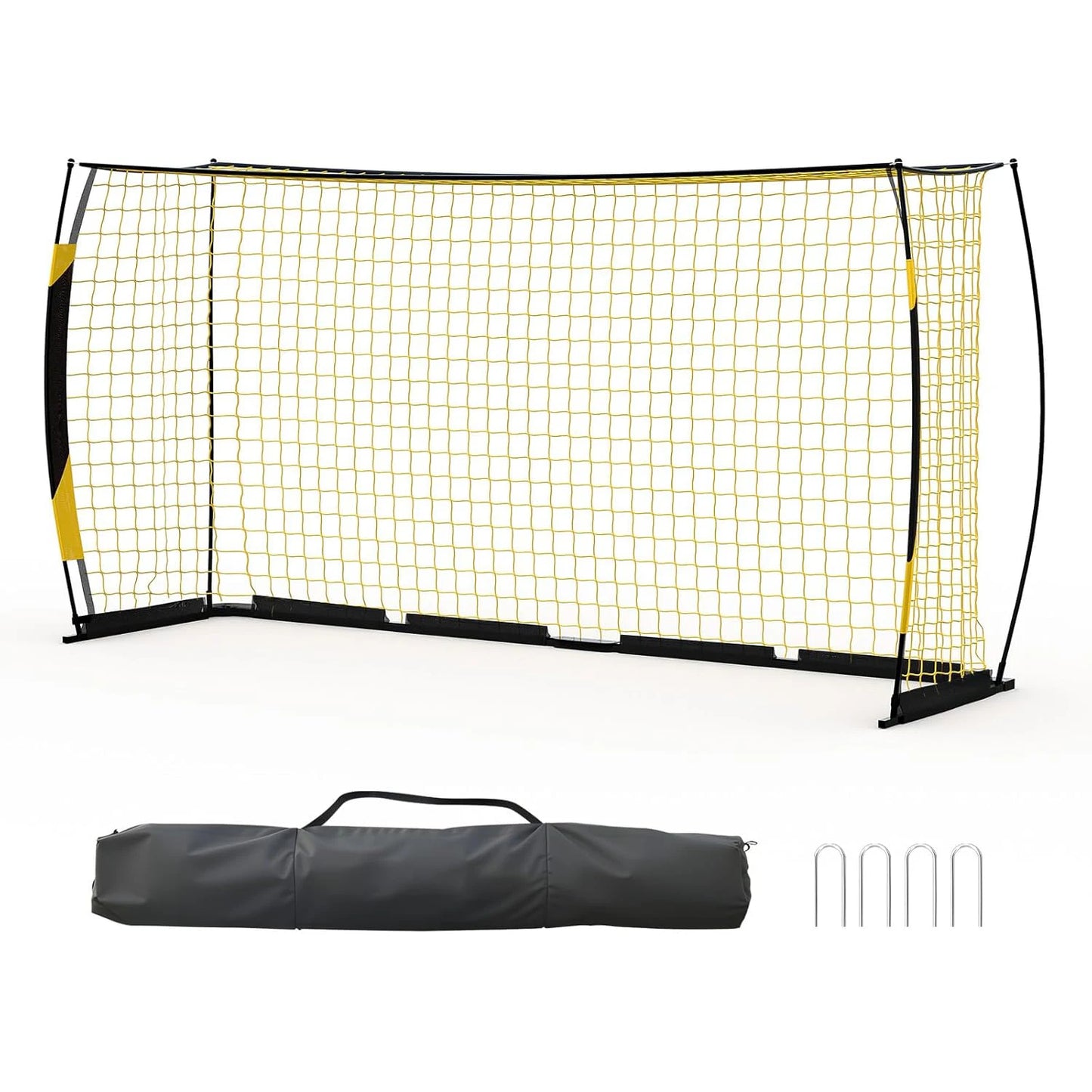 Heavy Duty Portable Soccer Goal With Metal Frame Rebounder Net
