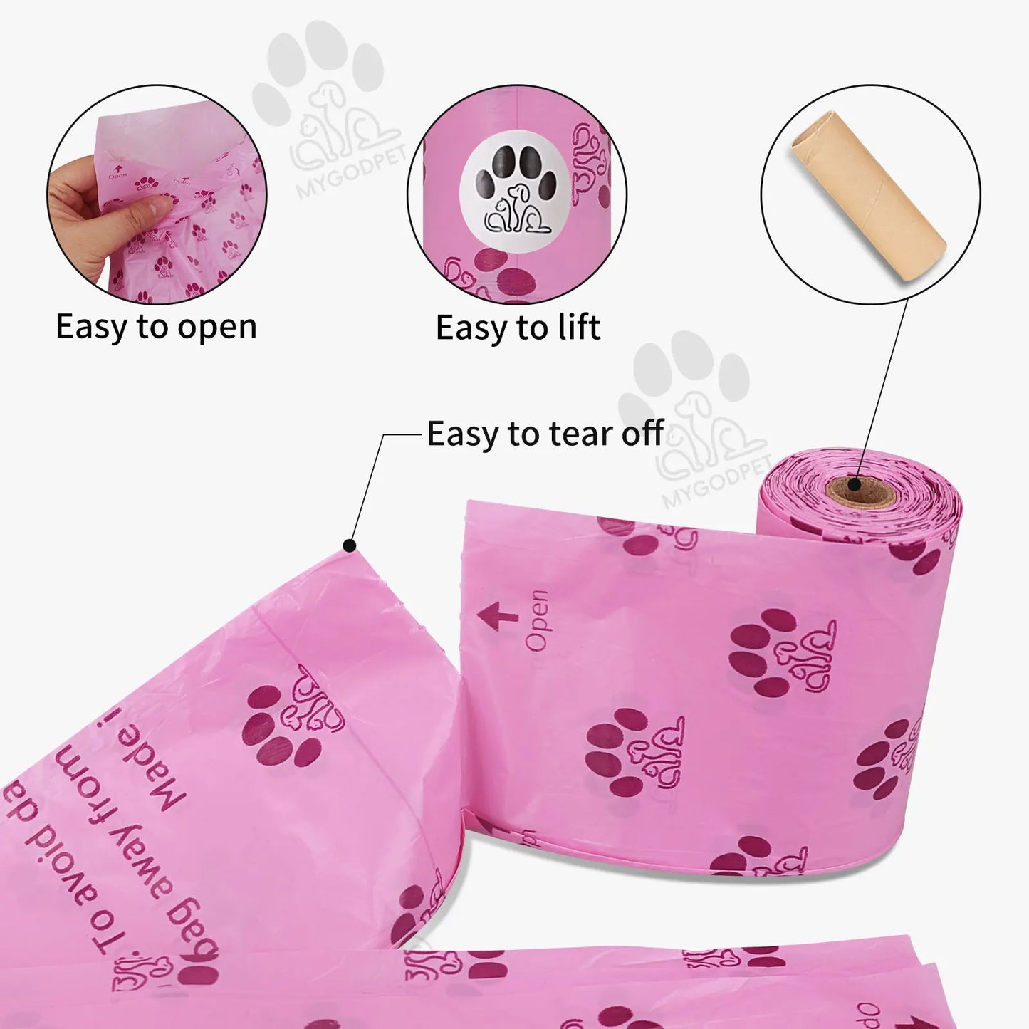 Dog Poop Bags Rolls with Dispenser 150 Count Biodegradable Bags for Dog and Cat Lavender Scented Waste Bag Leak Proof Doggie Poop Bag Doggy Trash Bag