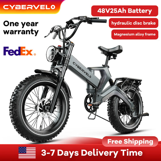 CYBERVELO 2000W Peak Folding Electric Bike for Adults