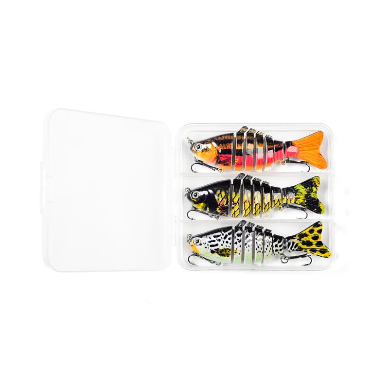 JSFUN Multi Joint Swimbait Hard Fishing Lure With Treble Hooks