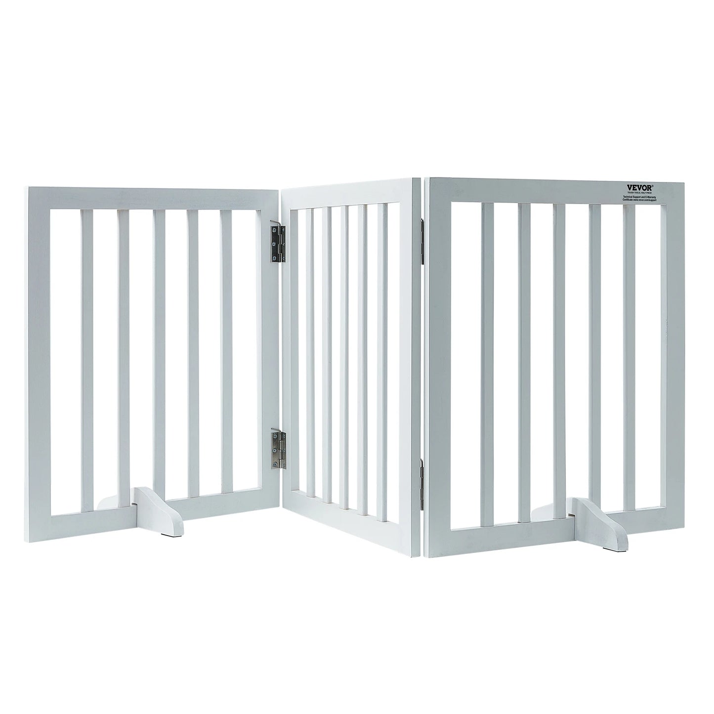 SucceBuy Freestanding Dog Gate 3 Panels Foldable Pet Barrier