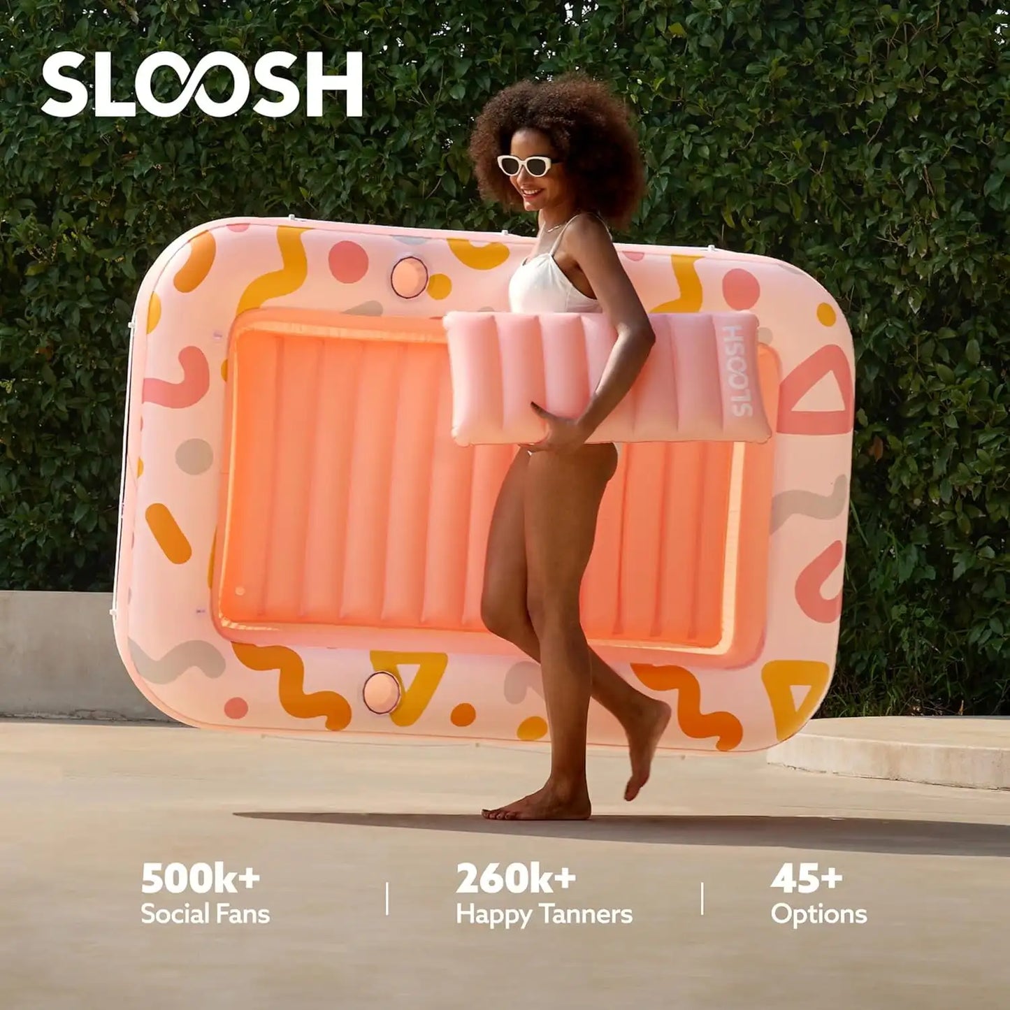 Inflatable Pool Lounger Float For Suntan Tub And Water Party