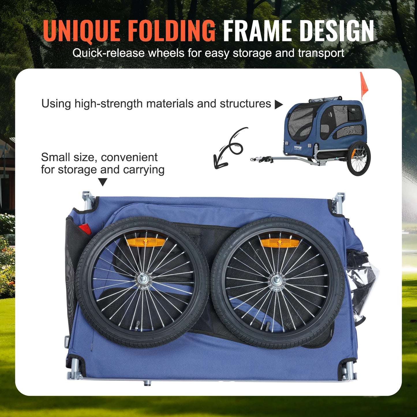 SucceBuy 100Lb Pet Cart Bicycle Carrier For Dogs Trailer