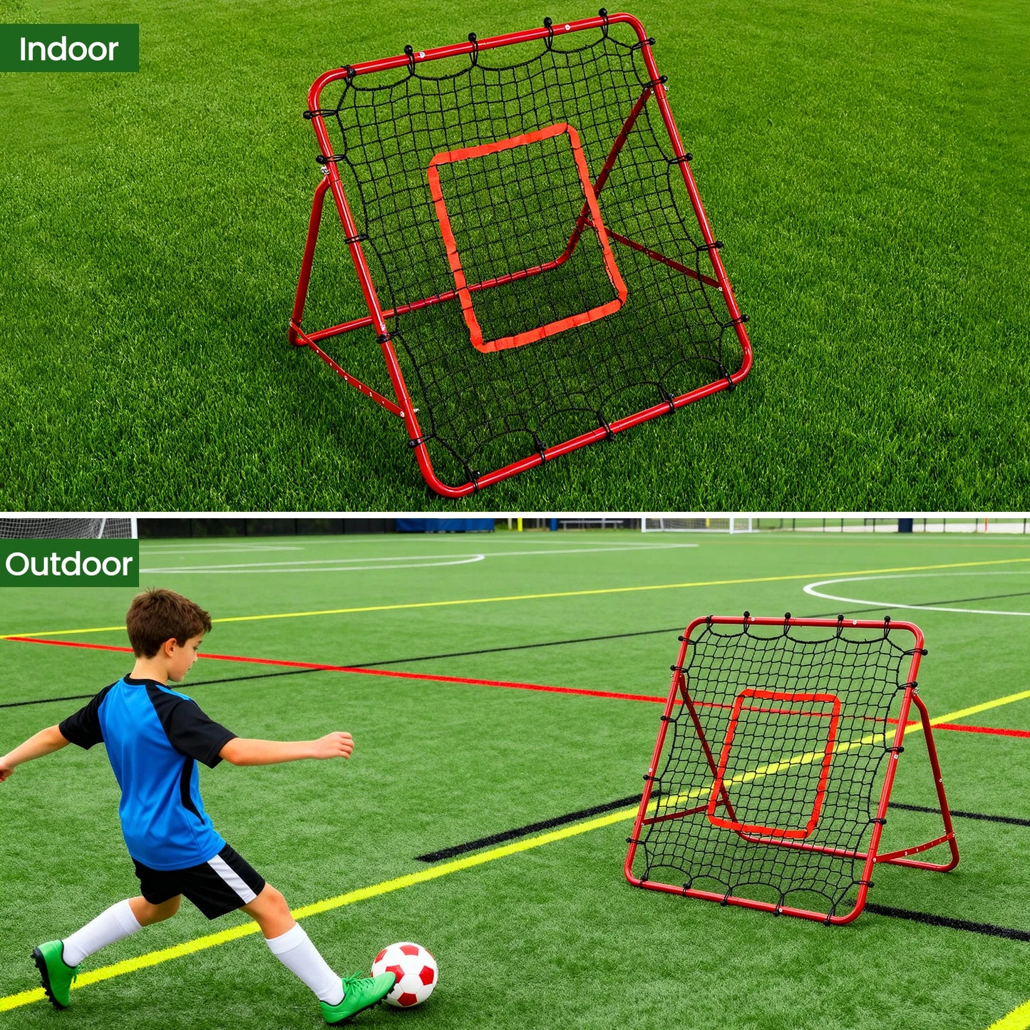 Baseball Rebounder Pitch Back Net With 3 Ball Return Modes