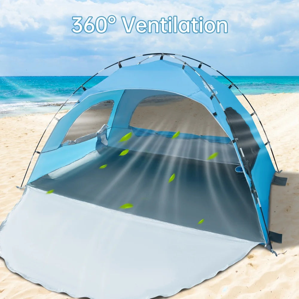 Night Cat Portable Beach Camping Tent With UV Protection