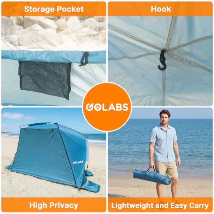 Pop Up Beach Tent Sun Shelter With UPF 50 Flooring