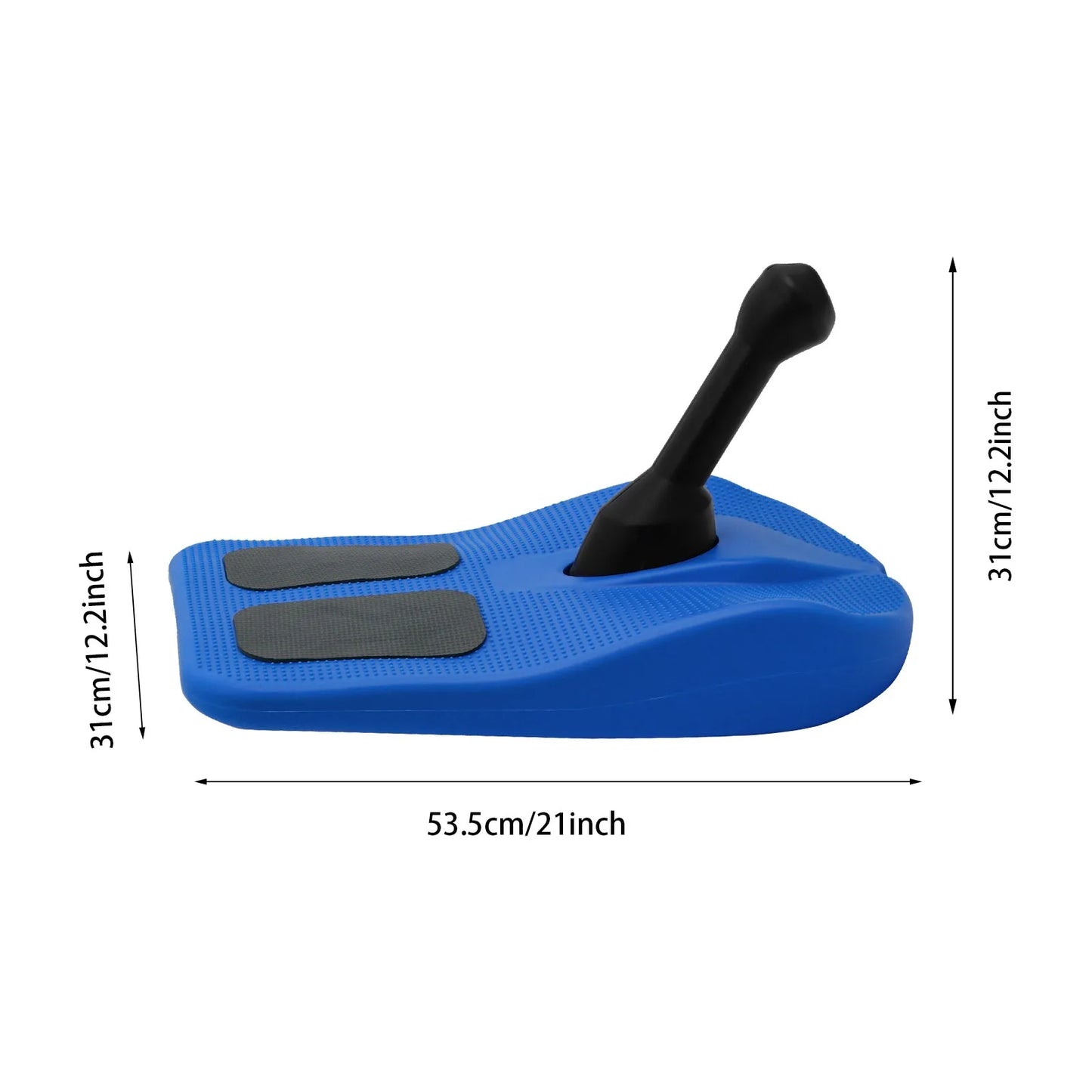 Blue, Sledding Snowboard with Handle & Pull Rope, Sled Snow Board Tool, Snowboard for Kids Winter Fun, for Skiing, Ice Surface