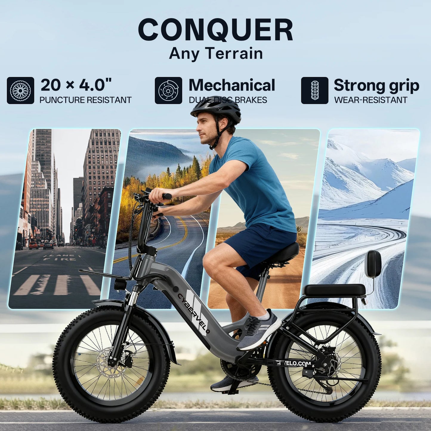 Cybervelo 1500W Step Thru Electric Bike With 20Ah Battery