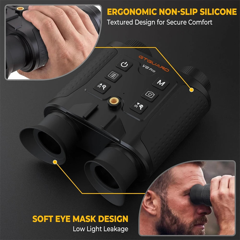 GTGUARD Infrared 4K Night Vision Binoculars For Hunting 8x Zoom