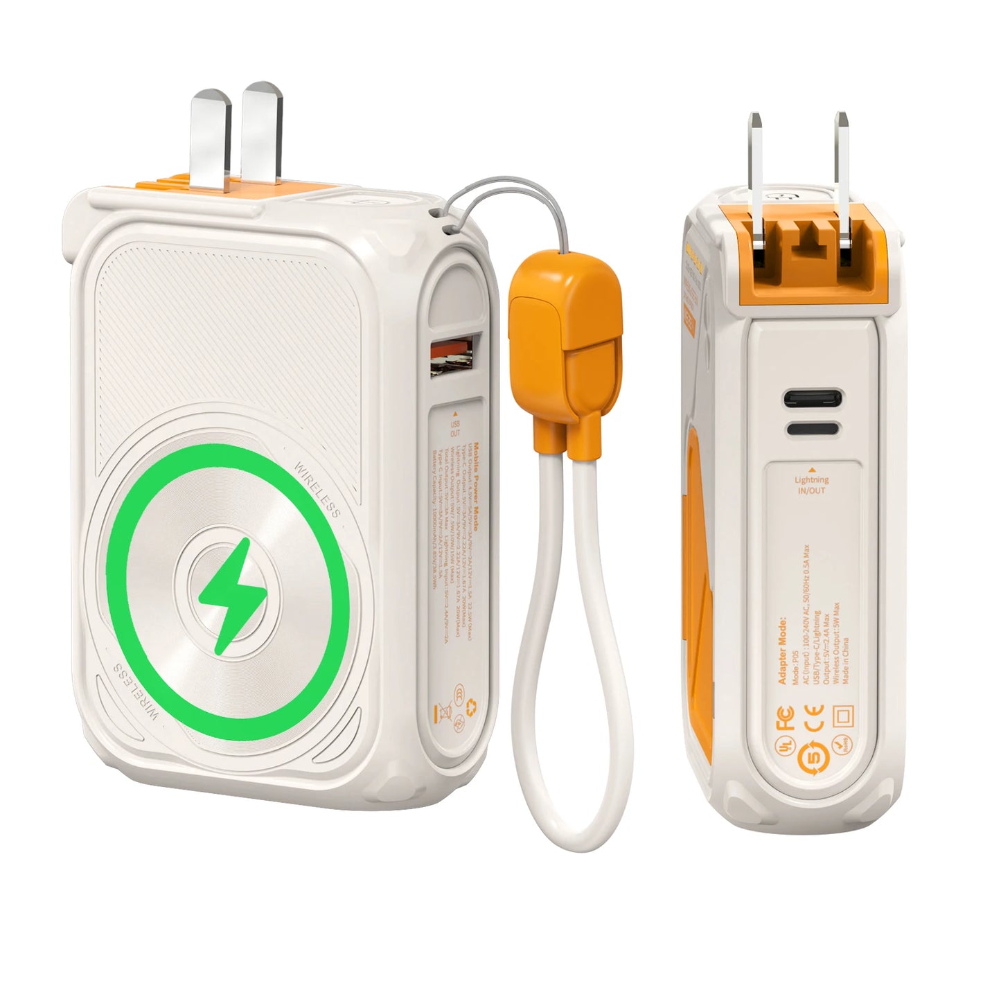 PRUNUS 22.5W Magnetic Wireless Power Bank With USB C
