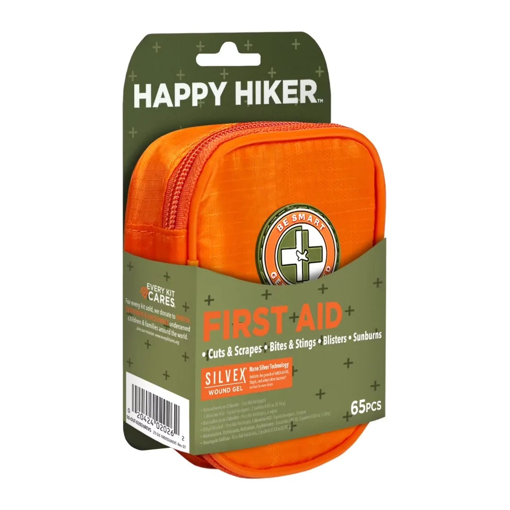 Professional Outdoor First Aid Kit for Hiking Camping Backpacking Survival Emergency with 65 Pieces Medical Supplies Including Bandages Gauze Antiseptic Wipes for Travel Sports Adventure Enthusiasts Family Car Home