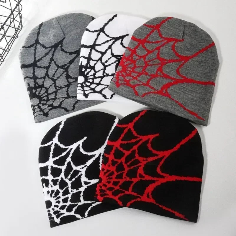 Cartoon Spider Embroidered Knitted Winter Beanie Hat