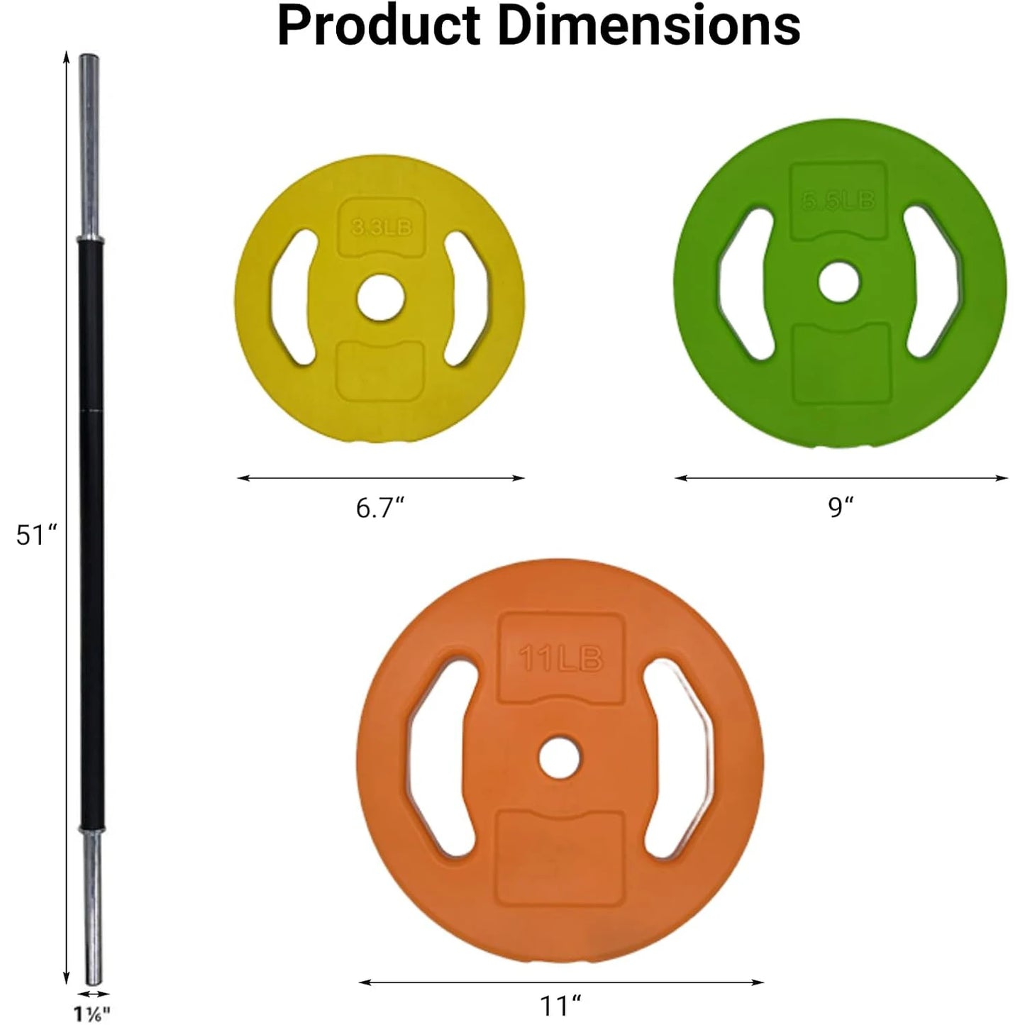 HiMISS Adjustable Barbell Weight Set for Home and Gym Training