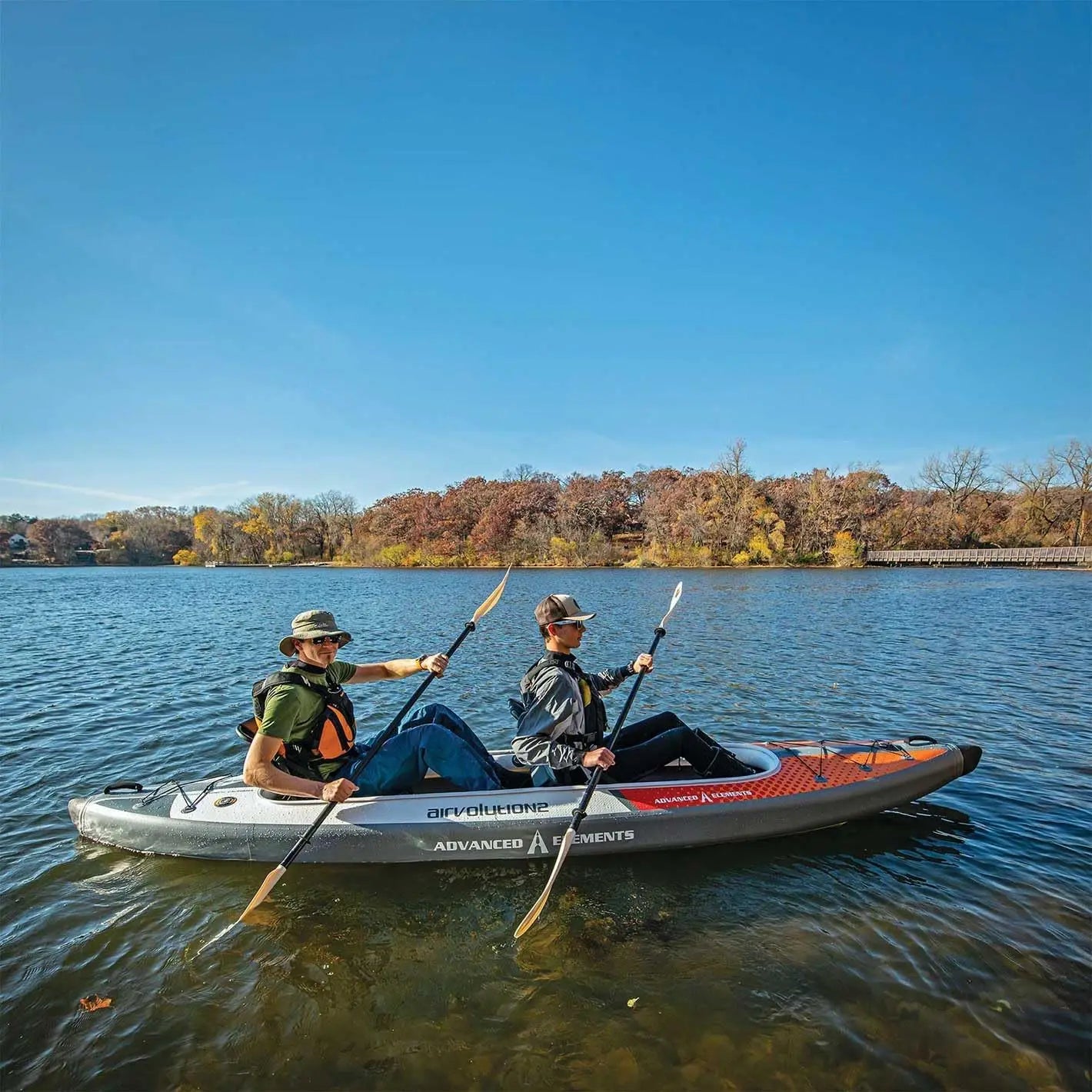 Advanced Elements - AirVolution2™ Tandem Inflatable Kayak with Drop-Stitch and Carry Bag