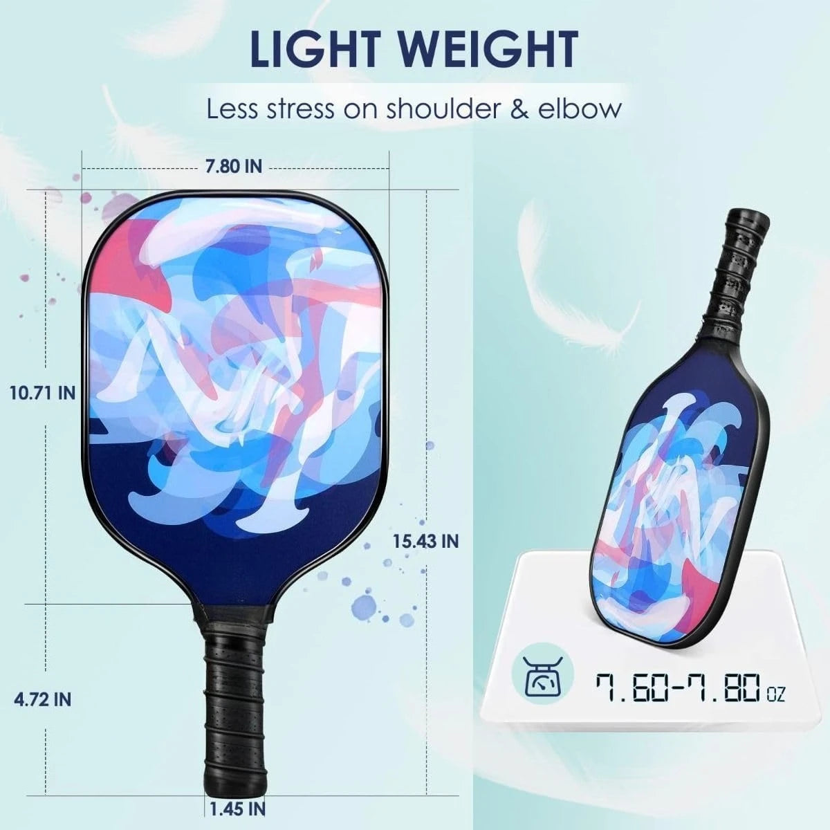 Lightweight Fiberglass Pickleball Paddle Set With Carry Bag