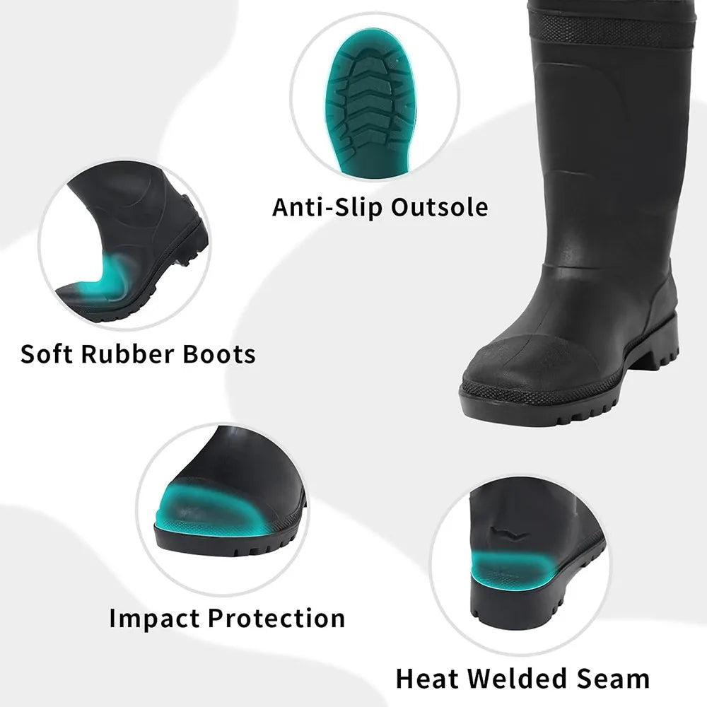Night Cat Waterproof Chest Waders With Bootfoot And Belt