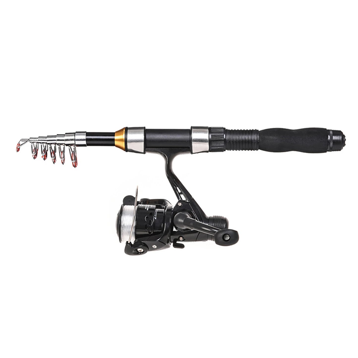 US Telescopic Fishing Rod Reel Combo Kit With Spinning Reel And Storage Bag