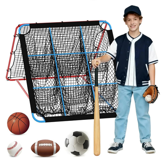 HiMISS Baseball Rebounder Net With 12 Angles