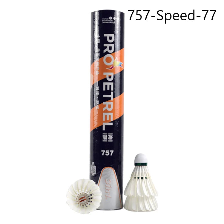 Pro Petrel 757 Hybrid Goose Feather Badminton Shuttlecocks for Training