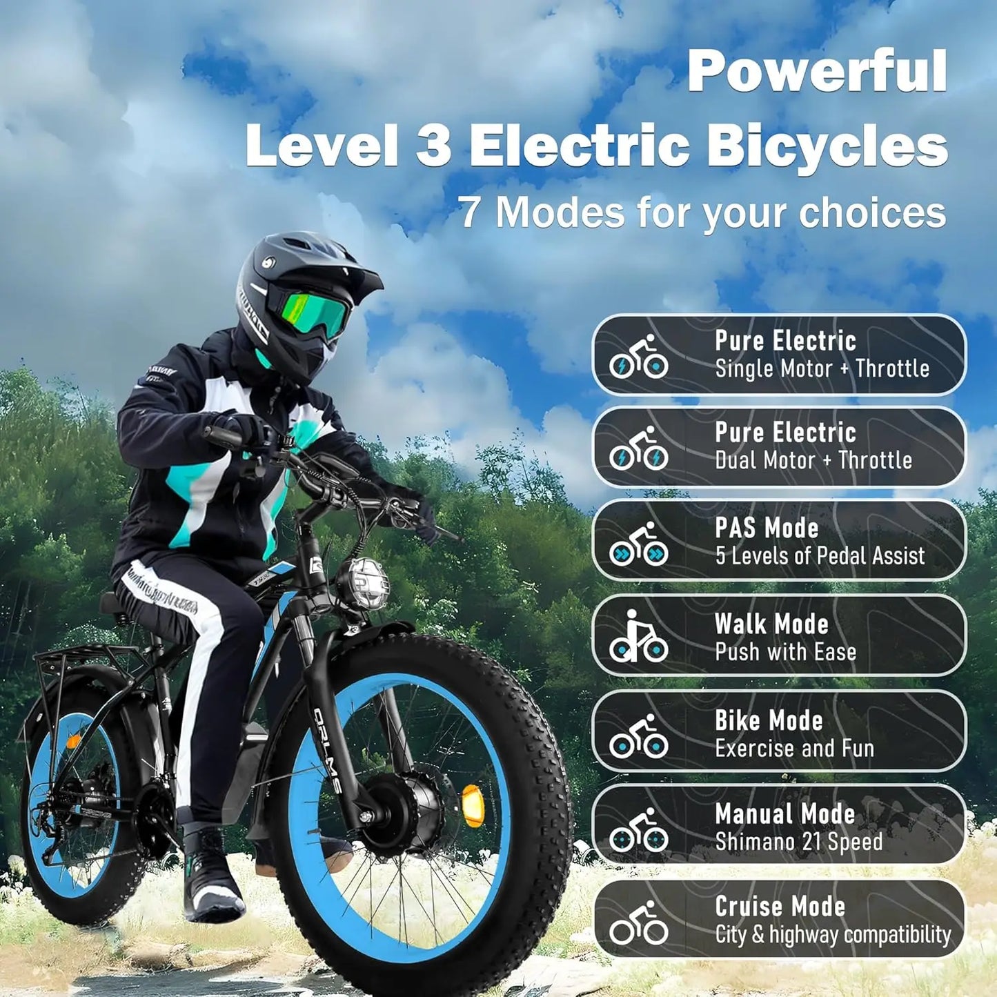 TS60 5000W Dual Motor Electric Bike