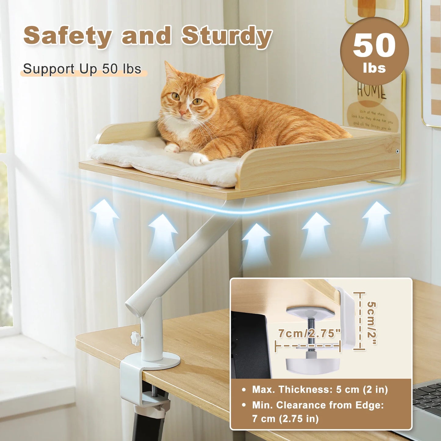 PAWZ Road Cat Desk Bed 360 Degree Rotatable Stand Premium