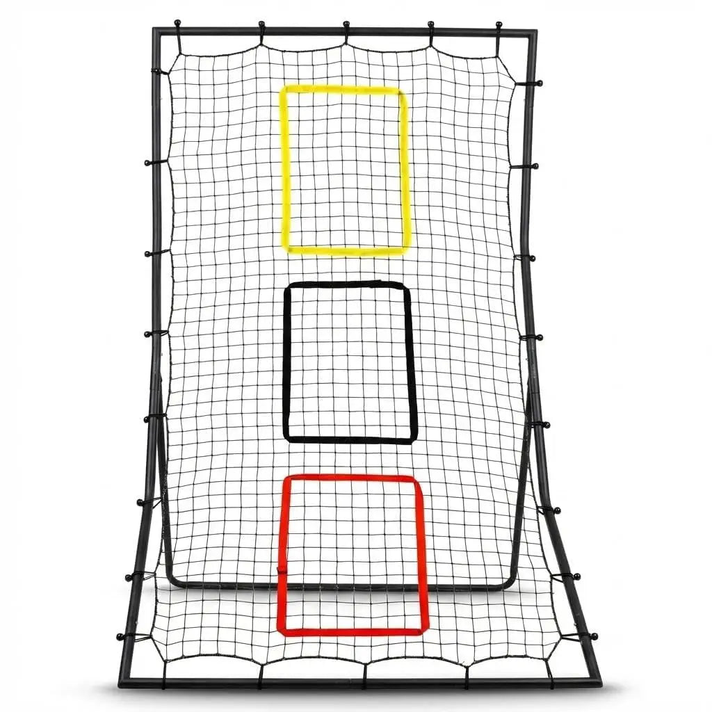 HiMISS Softball Back Net Rebounder With Strike Zone For Practice