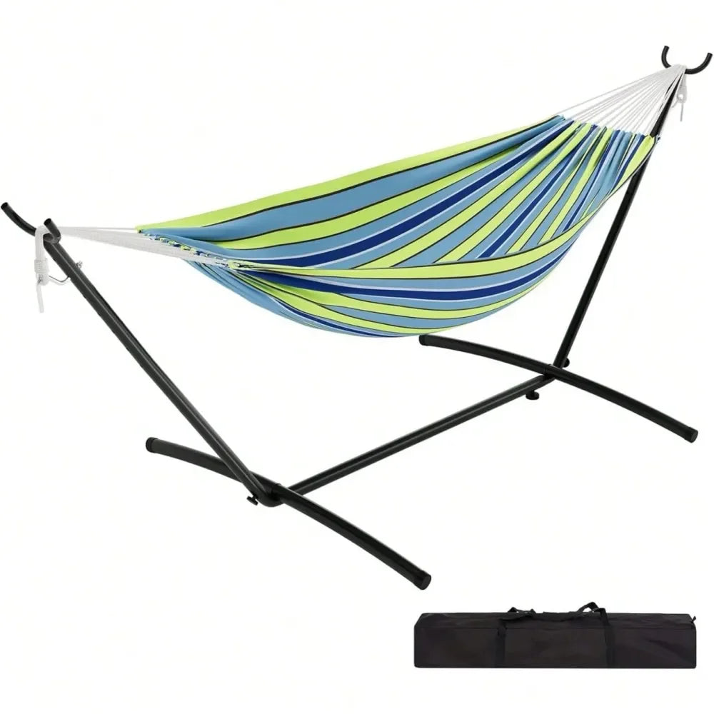 Hammock With Heavy Duty Steel Stand Supports 660lbs