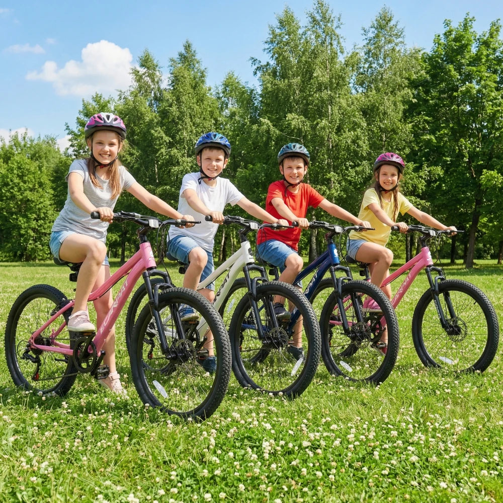 Youth Mountain Bike With 7 Speeds And Front Suspension