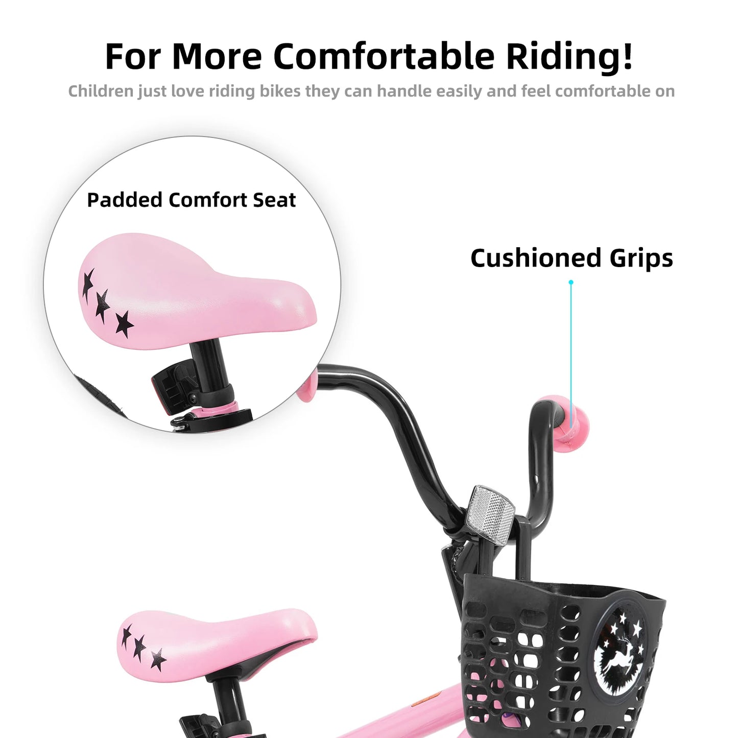 JOYSTAR Kids Bike For Girls With Training Wheels Basket