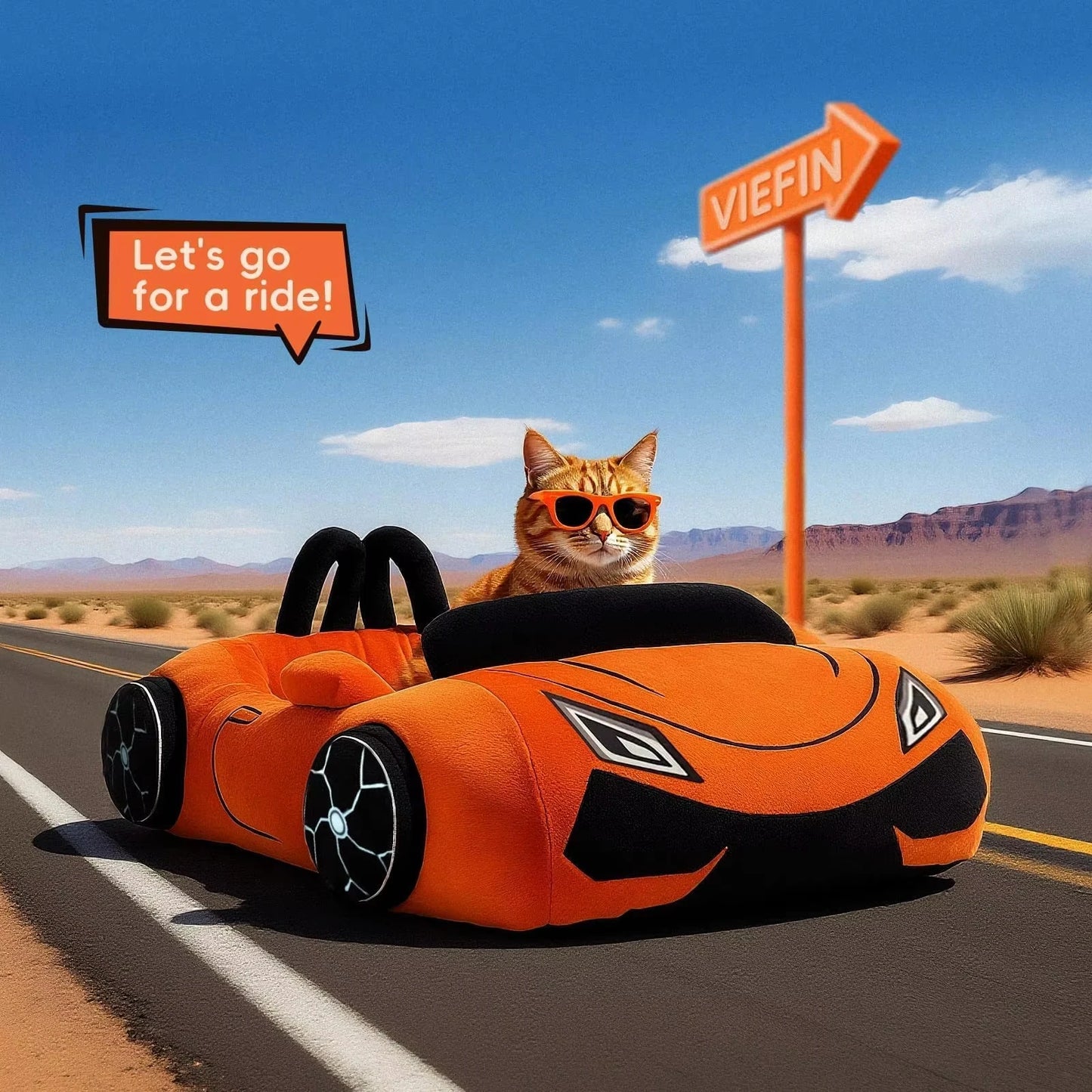 CWV Supercar Style Coral Fleece Comfortable Cat Bed